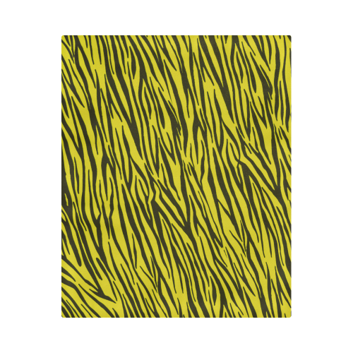 Yellow Zebra Stripes Duvet Cover 86"x70" ( All-over-print)