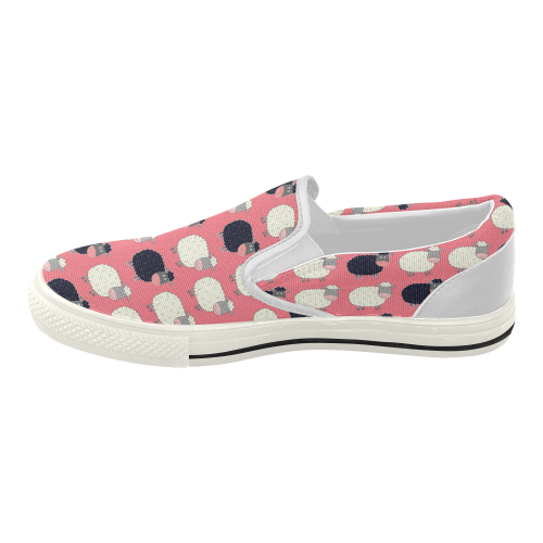 Counting Sheep Women's Slip-on Canvas Shoes (Model 019)