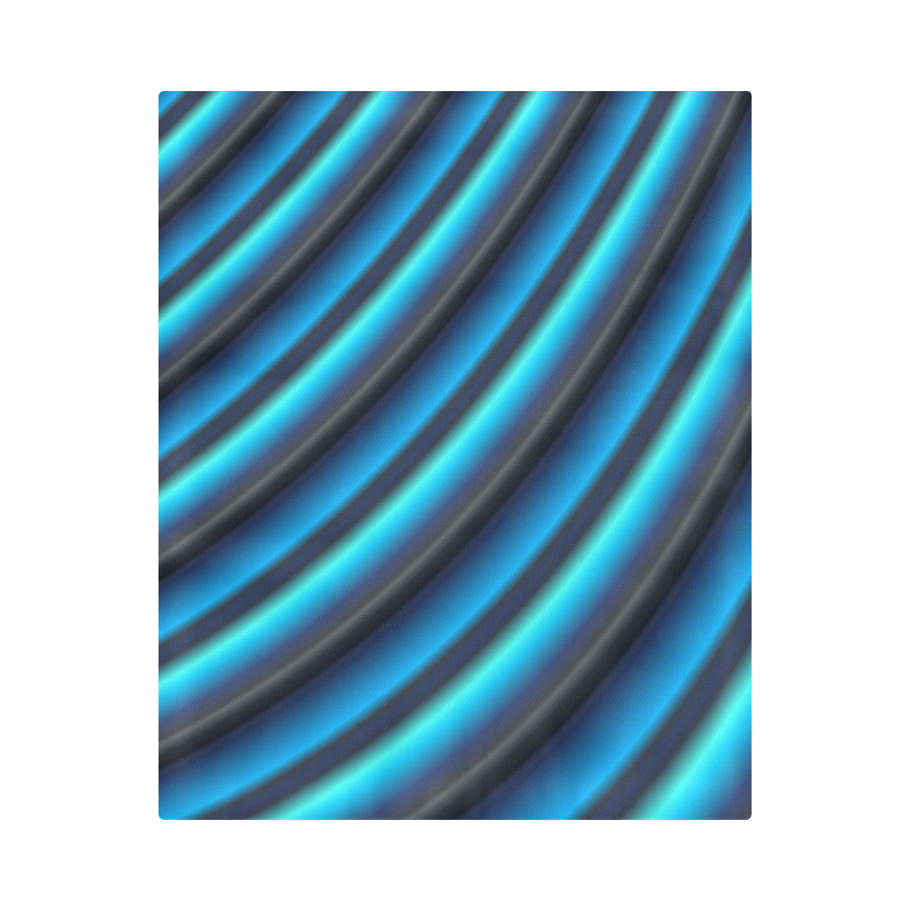 Blue Gradient Stripes Duvet Cover 86"x70" ( All-over-print)