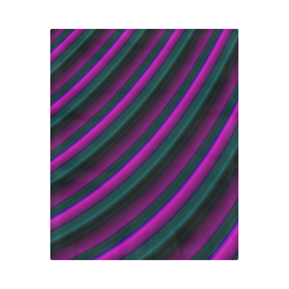 Purple Gradient Stripes Duvet Cover 86"x70" ( All-over-print)