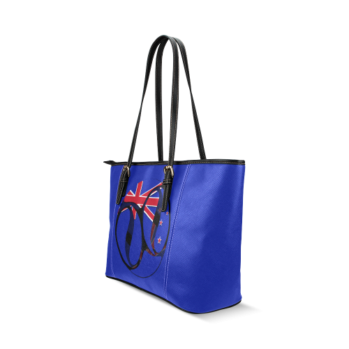 The Flag of New Zealand Leather Tote Bag/Small (Model 1640)