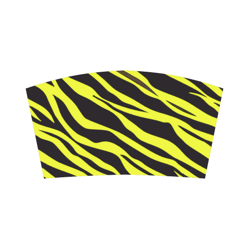 Neon Yellow Zebra Stripes Bandeau Top