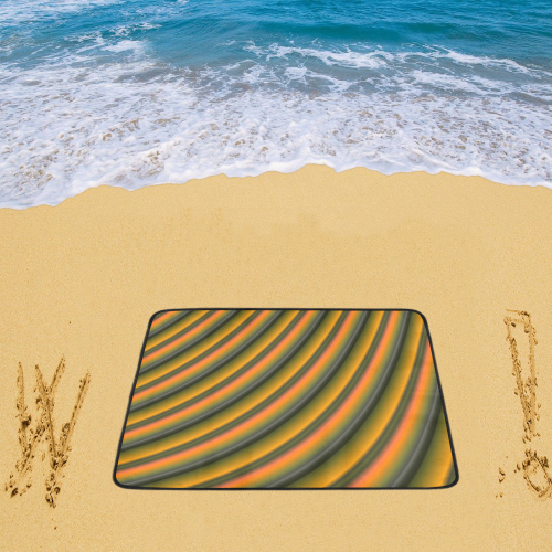 Mango Gradient Stripes Beach Mat 78"x 60"