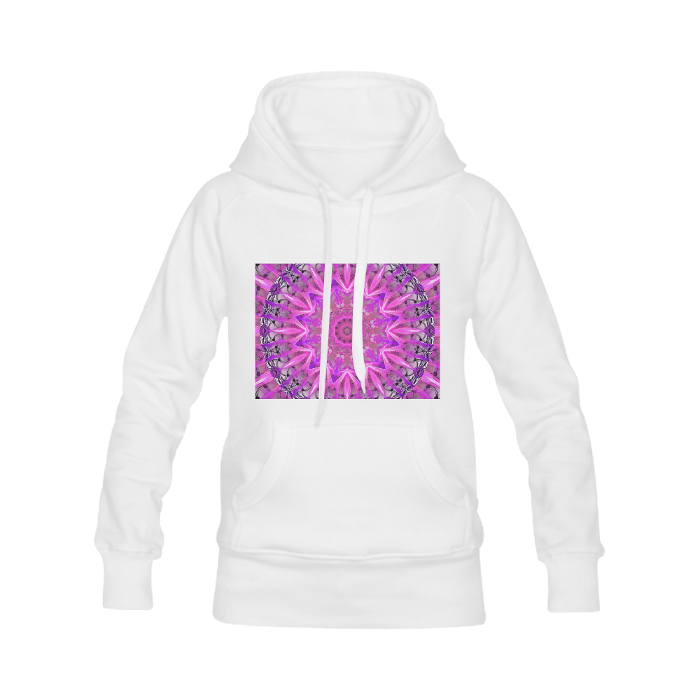 Lavender Lace Abstract Pink Light Love Lattice Women's Classic Hoodies (Model H07)