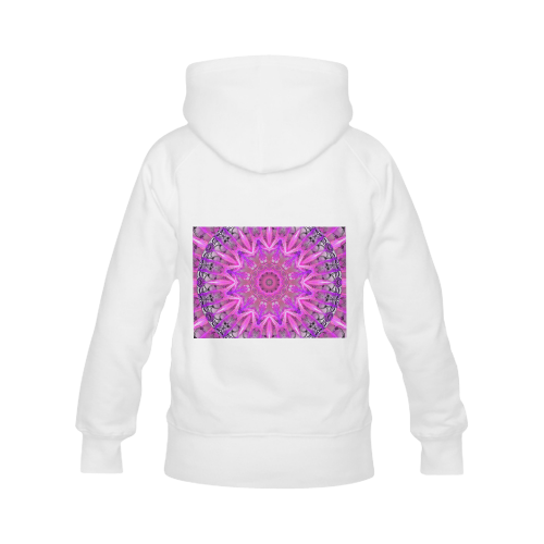 Lavender Lace Abstract Pink Light Love Lattice Women's Classic Hoodies (Model H07)