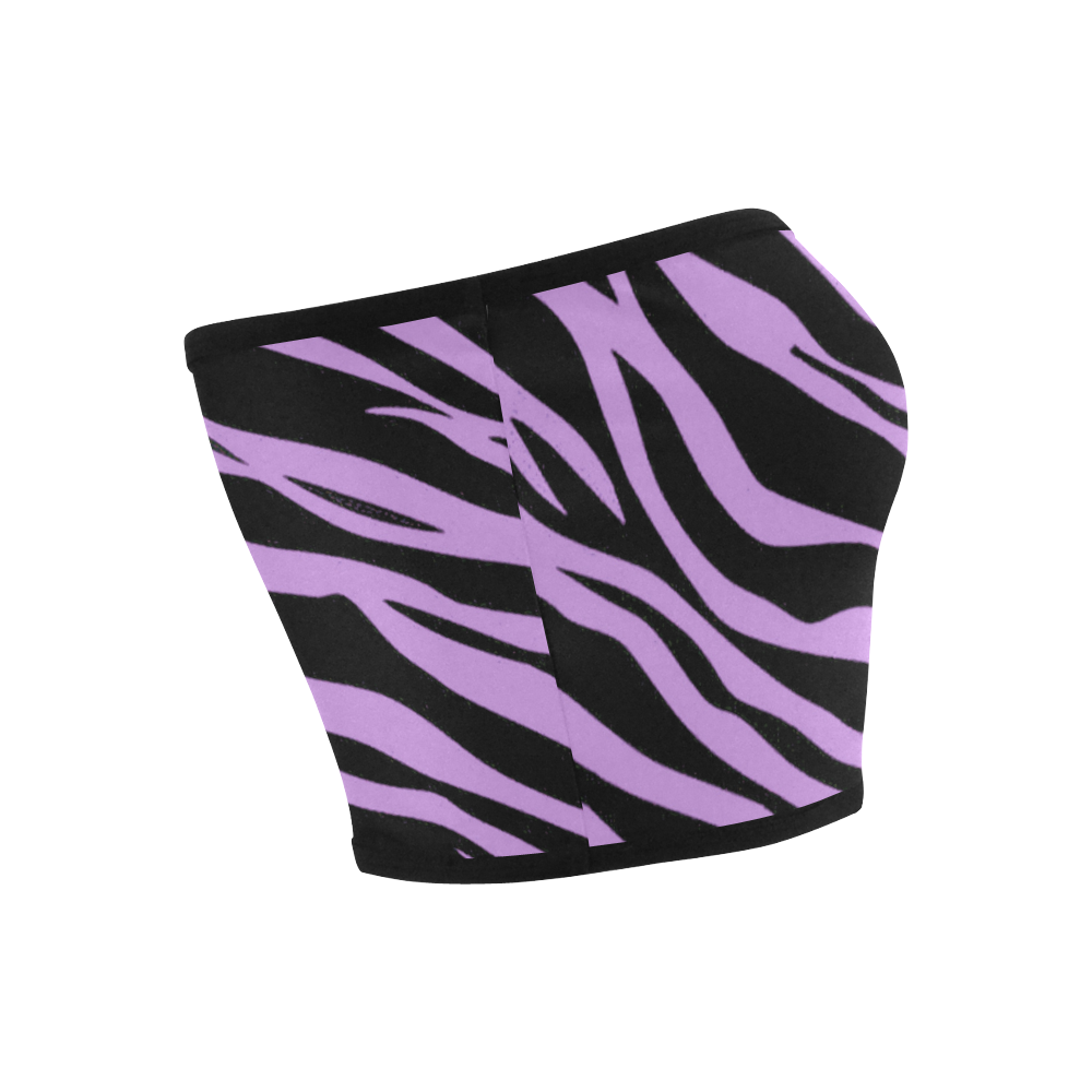 Lavender Zebra Stripes Bandeau Top