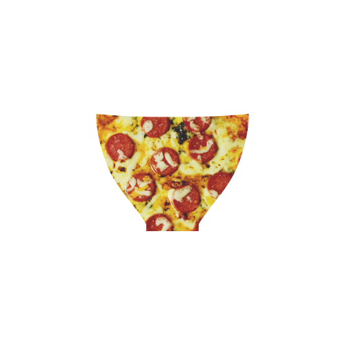 Novelty Cheesy Pepperoni Pizza Custom Bikini Swimsuit