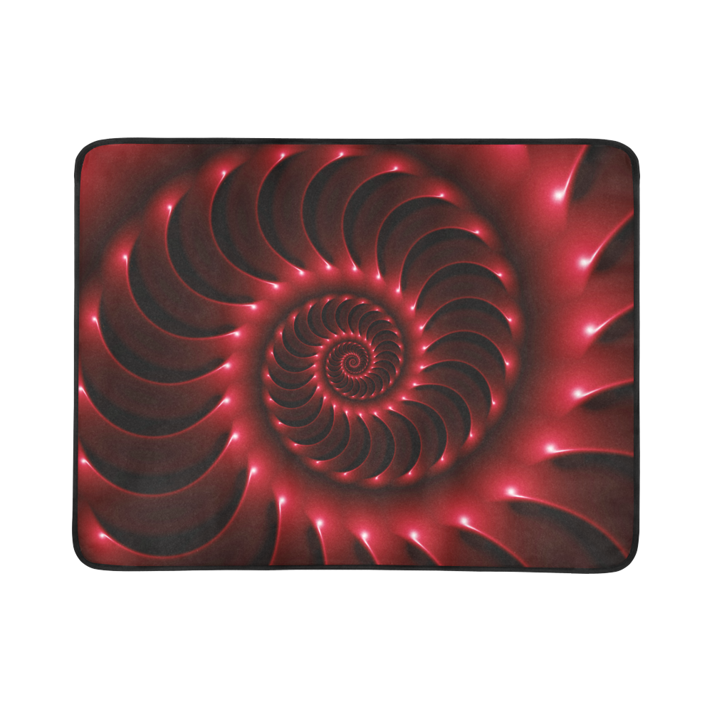 Glossy Red Spiral Beach Mat 78"x 60"