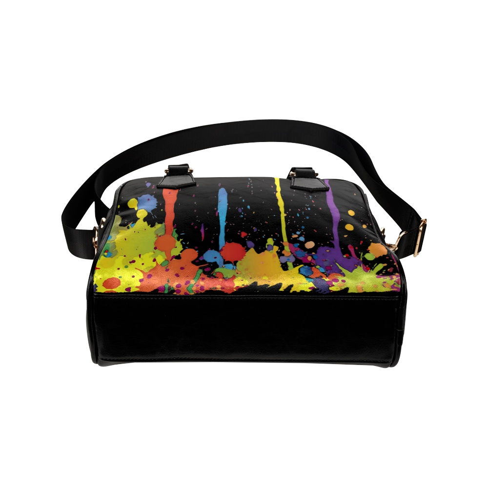 Crazy multicolored running SPLASHES Shoulder Handbag (Model 1634)