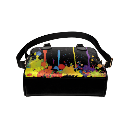 Crazy multicolored running SPLASHES Shoulder Handbag (Model 1634)