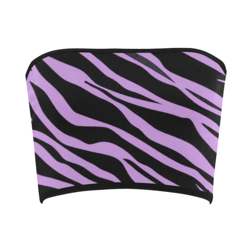 Lavender Zebra Stripes Bandeau Top