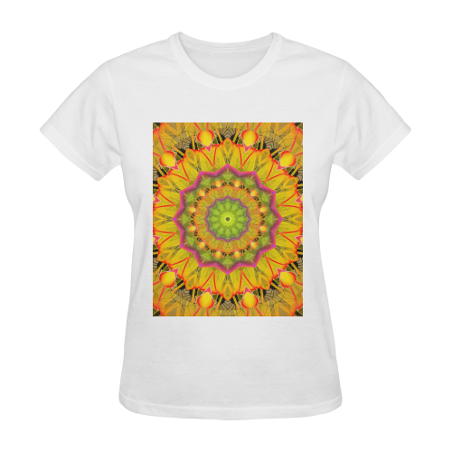 Beach Grass Golden Red Foliage Abstract Fall Days Sunny Women's T-shirt (Model T05)