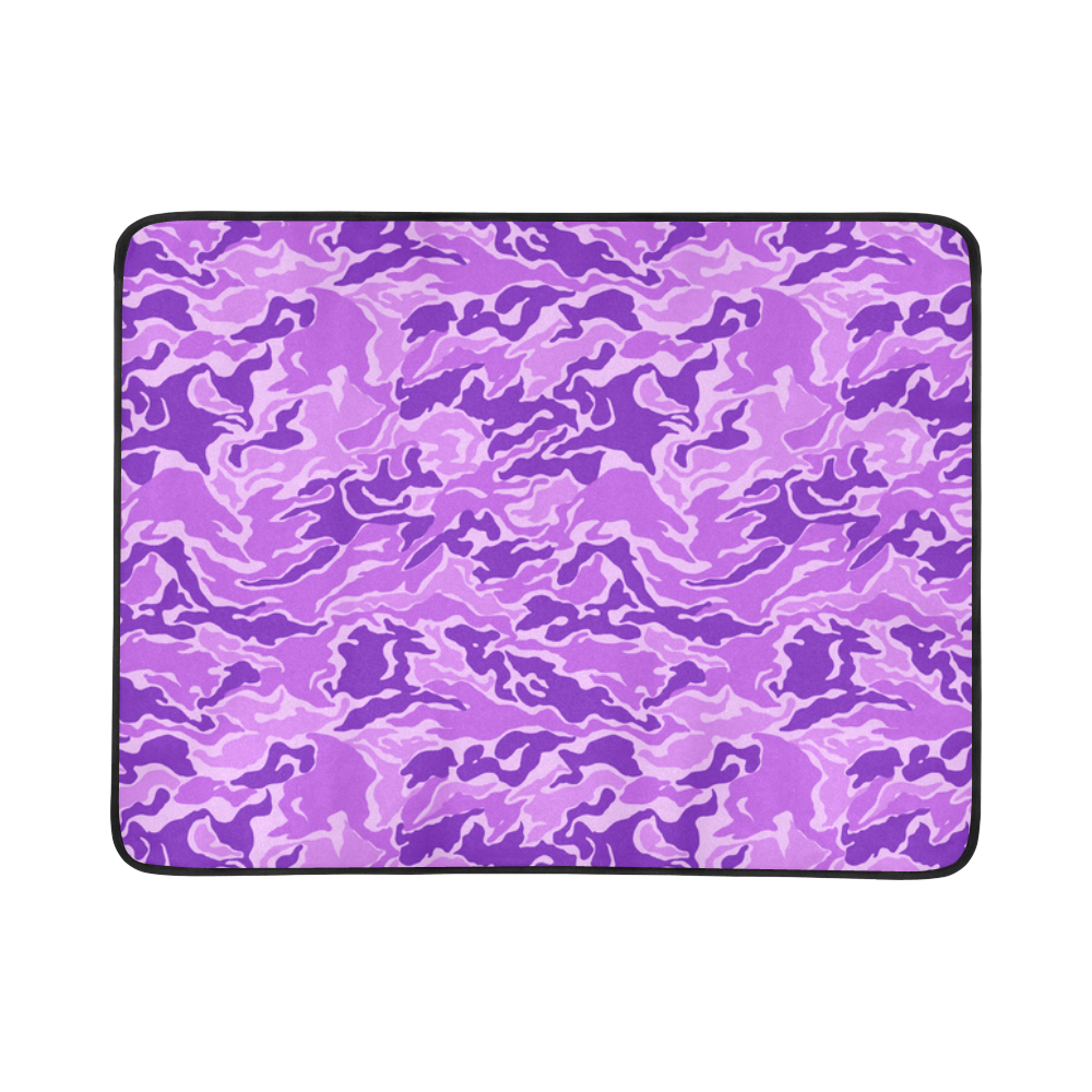Purple Camo Camouflage Pattern Beach Mat 78"x 60"
