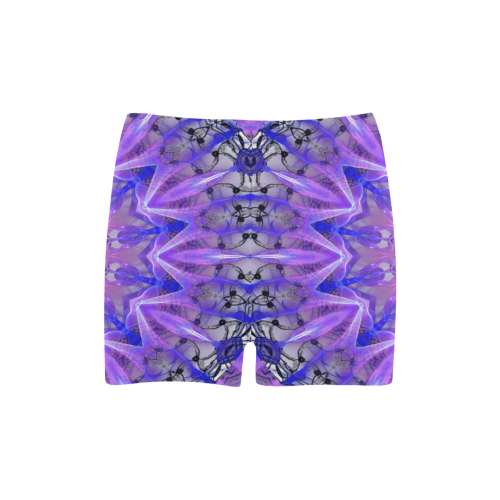 Abstract Plum Ice Crystal Palace Lattice Lace Briseis Skinny Shorts (Model L04)