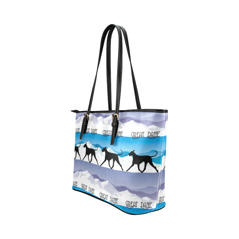 Great Dane Rockin The Rockies Leather Tote Bag/Small (Model 1651)