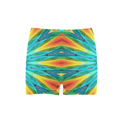 Aqua Gold Joy to the World Flowers, Zen Rainbow Briseis Skinny Shorts (Model L04)