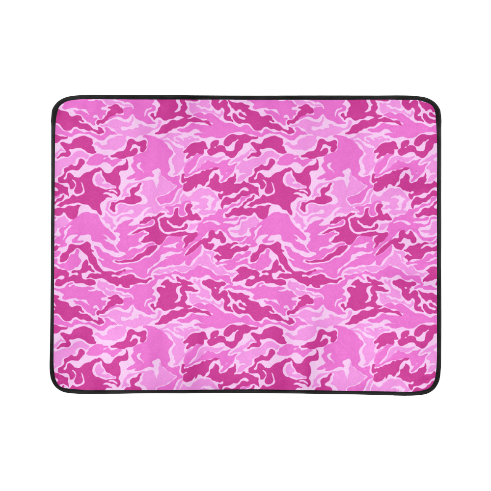 Pink Camo Camouflage Pattern Beach Mat 78"x 60"