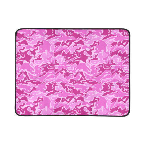 Pink Camo Camouflage Pattern Beach Mat 78"x 60"