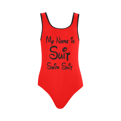 Message: My Name is Suit - Swim Suit Vest One Piece Swimsuit (Model S04)