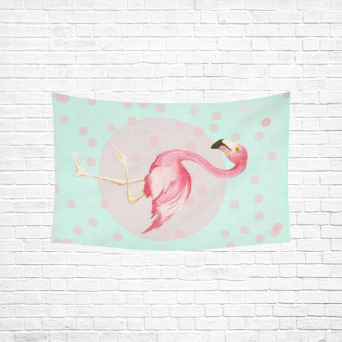 Flamingo Cotton Linen Wall Tapestry 60"x 40"