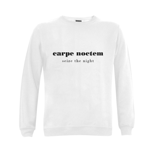 Carpe Noctem Seize the Night Gildan Crewneck Sweatshirt(NEW) (Model H01)