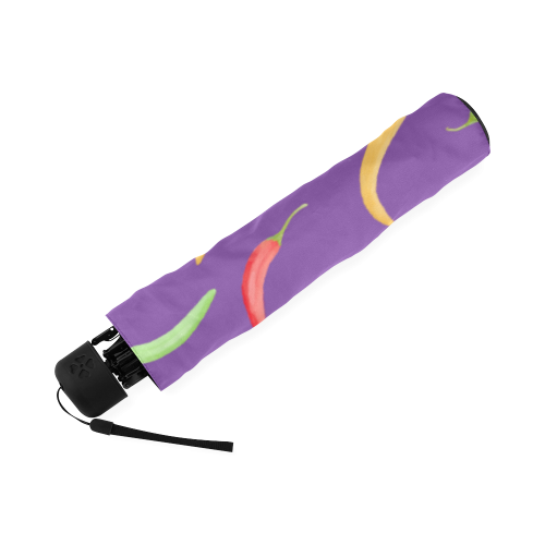 Chilli Peppar on Purple Foldable Umbrella (Model U01)