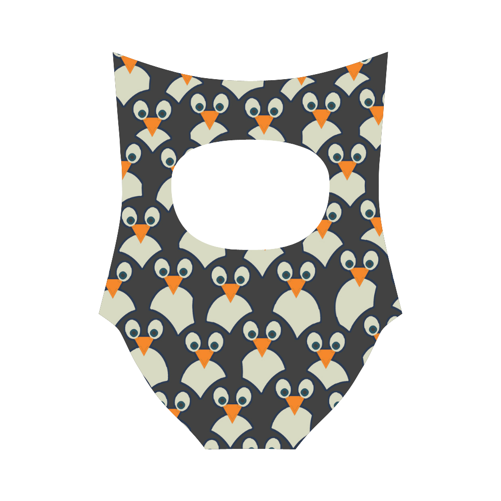Penguin Pile-Up Strap Swimsuit ( Model S05)