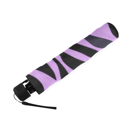 Lavender Zebra Stripes Foldable Umbrella (Model U01)