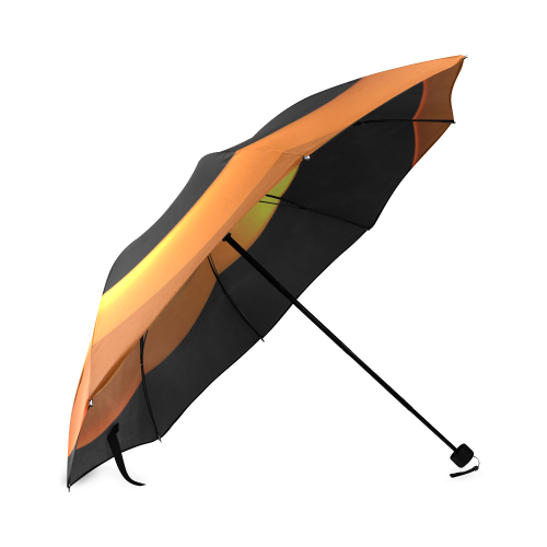 Gold/Black Spiral Foldable Umbrella (Model U01)