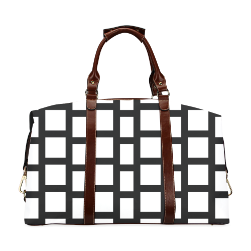 Beautiful Vintage Black and White Edition Classic Travel Bag (Model 1643)
