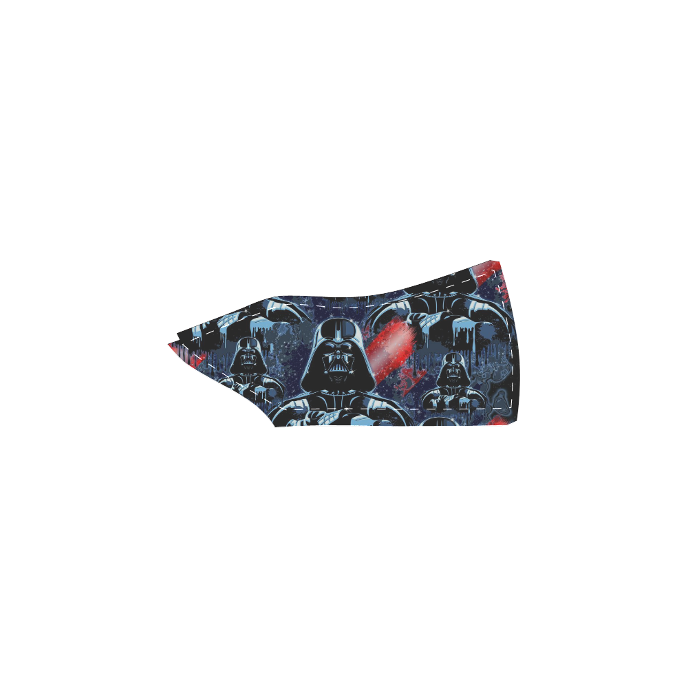 Darth Vader Mask on Dark Paint Stains Women's Unusual Slip-on Canvas Shoes (Model 019)