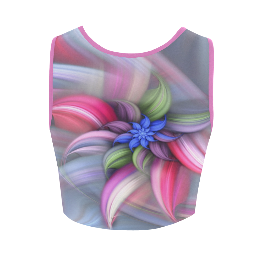 Swirling patterns Women's Crop Top (Model T42)