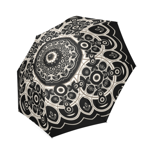 Black Lace Foldable Umbrella (Model U01)