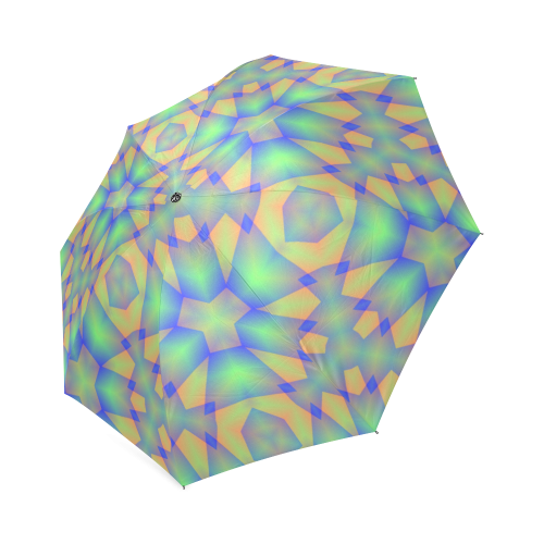 Tri-color Geometric Pattern Foldable Umbrella (Model U01)