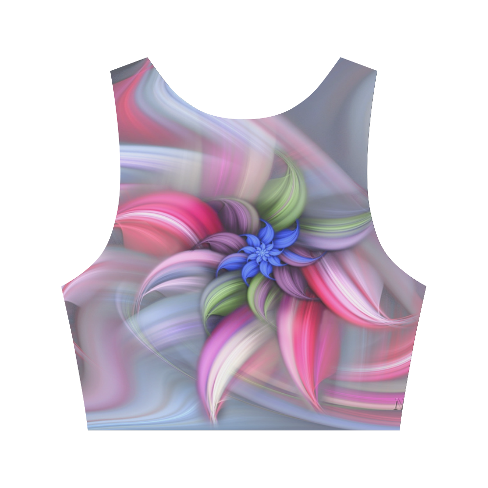 Swirling patterns Women's Crop Top (Model T42)