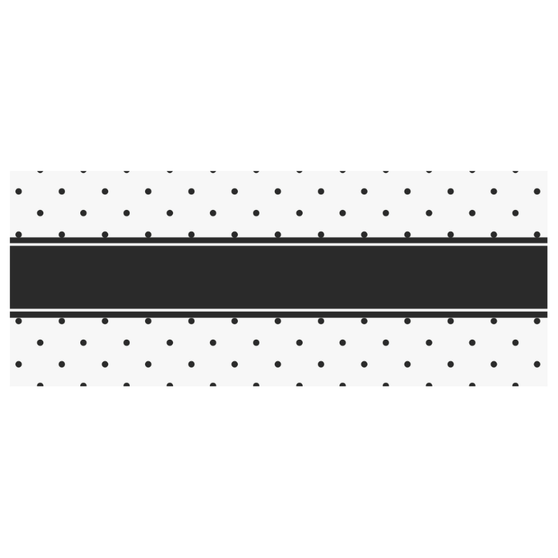 Black Dots White Ribbon your Name White Mug(11OZ)