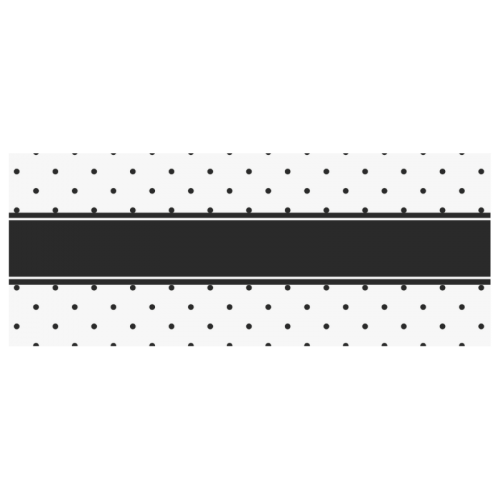 Black Dots White Ribbon your Name White Mug(11OZ)