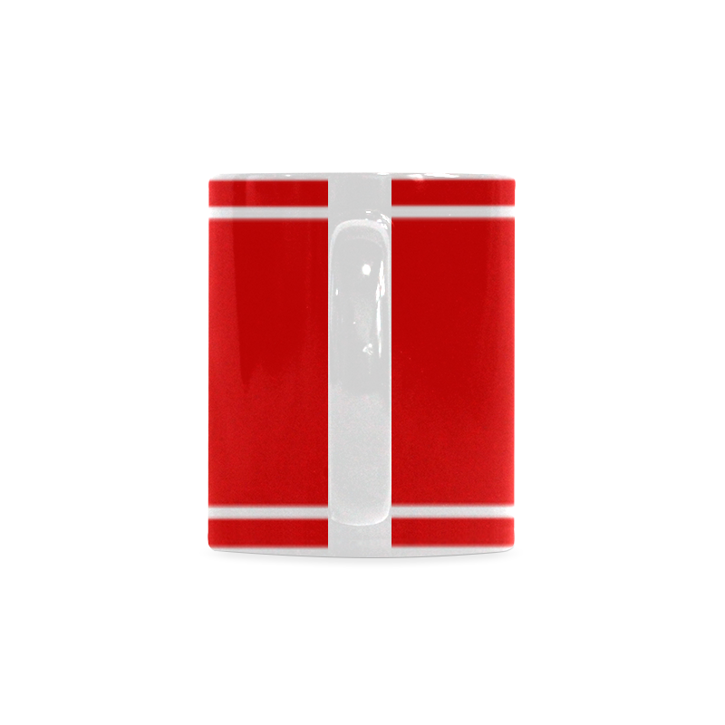 Red Ribbon Design Love Name White Mug(11OZ)