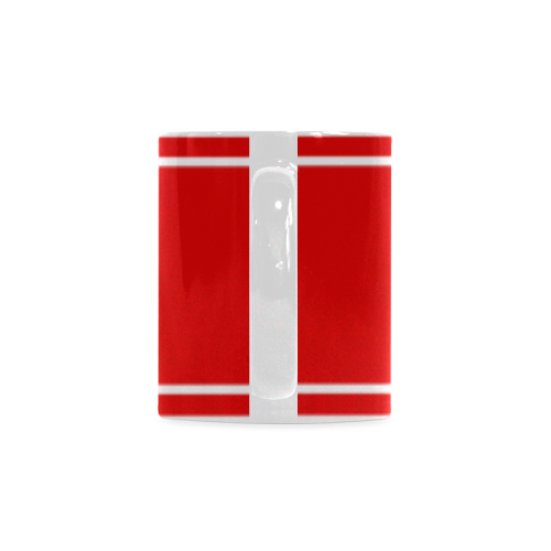 Red Ribbon Design Love Name White Mug(11OZ)