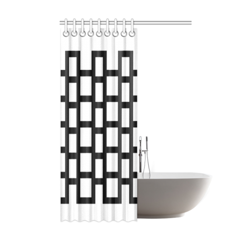 Exclusive Black and White Shower Curtain Shower Curtain 48"x72"