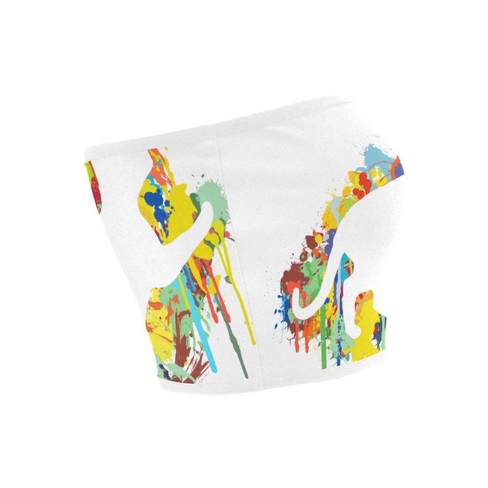 Lovely Cat Colorful Splash Bandeau Top