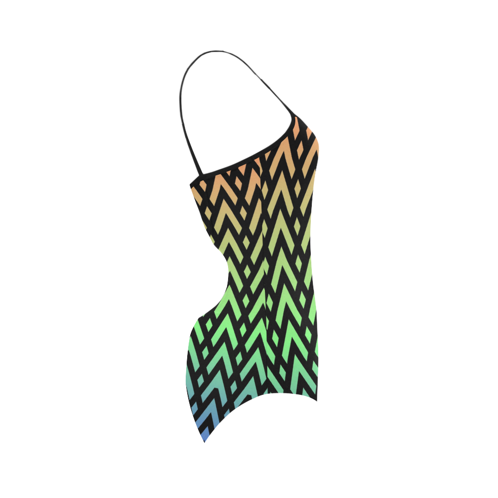 Chevrons and Diamonds Strap Swimsuit ( Model S05)