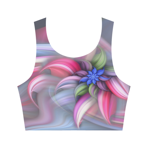 Swirling patterns Women's Crop Top (Model T42)