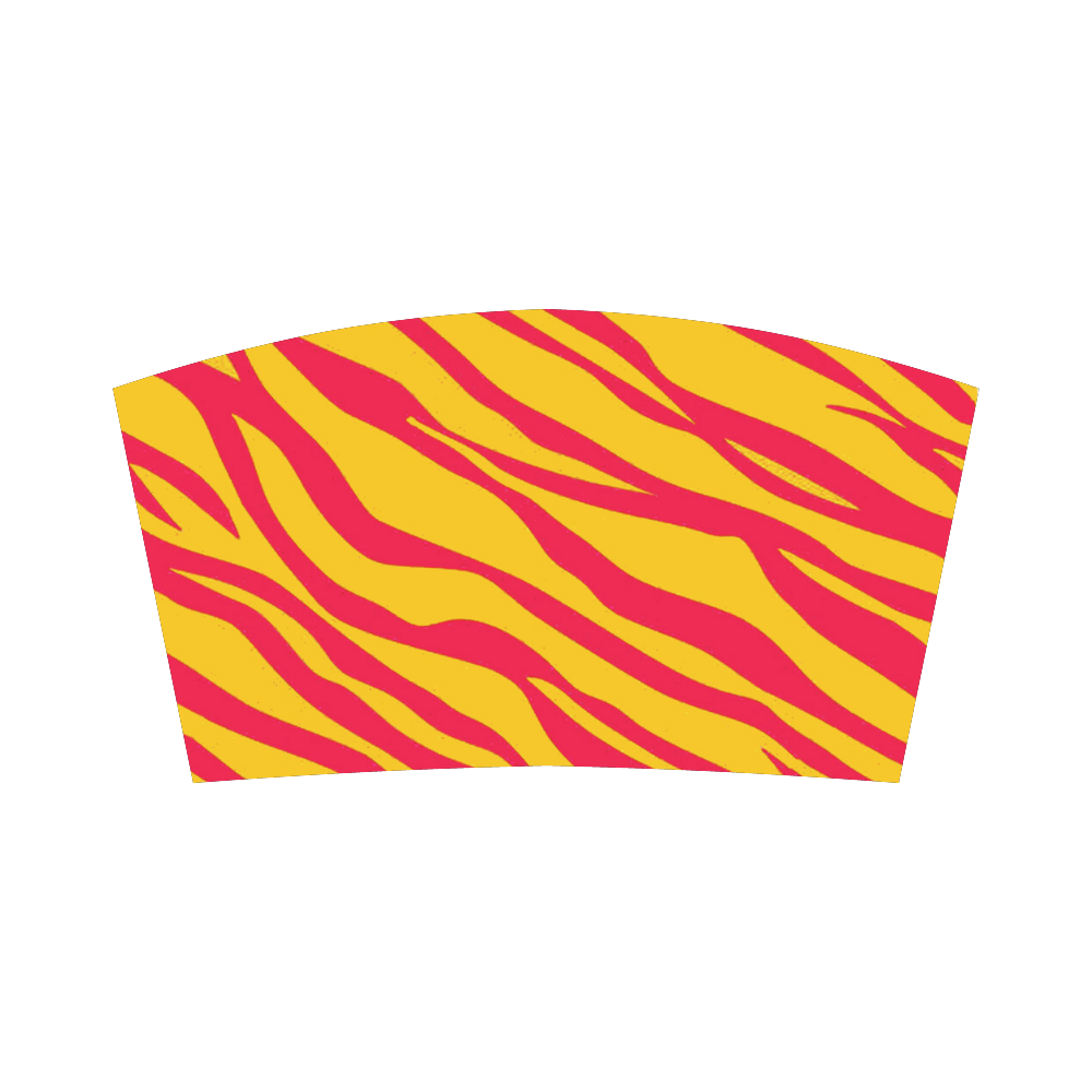Red On Orange Zebra Stripes Bandeau Top