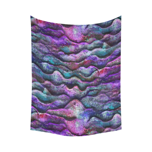 Purple Ripple Cotton Linen Wall Tapestry 80"x 60"