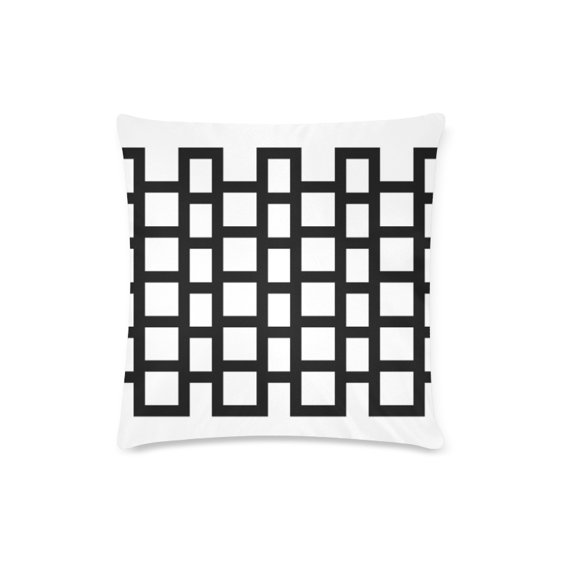 Exclusive Black & White Custom Zippered Pillow Case 16"x16"(Twin Sides)
