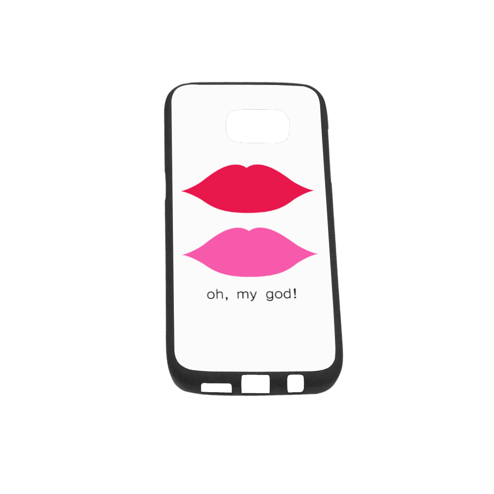 Vintage KISSES and LIPS Art Rubber Case for Samsung Galaxy S7 edge