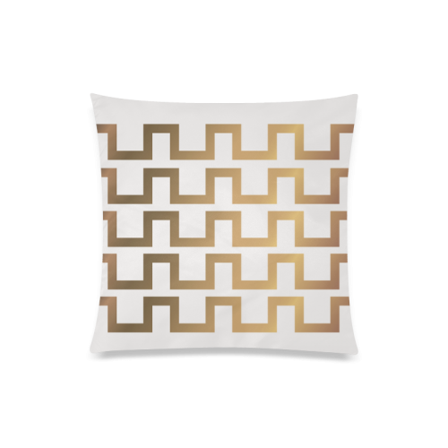 Exclusive Gold and White Vintage Design Custom Zippered Pillow Case 20"x20"(Twin Sides)