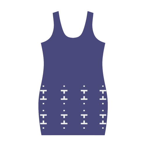 Folk Blue Islandic Dress Medea Vest Dress (Model D06)