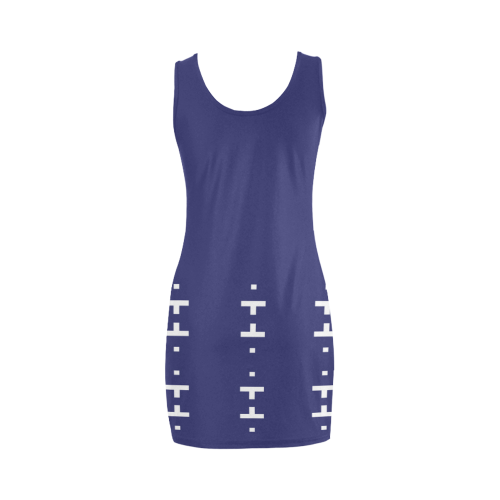 Folk Blue Islandic Dress Medea Vest Dress (Model D06)